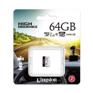 KINGSTON SD CARD 64GB MICRO SDXC ENDURANCE 95R/30W C10 A1 UHS-I CARD ONLY