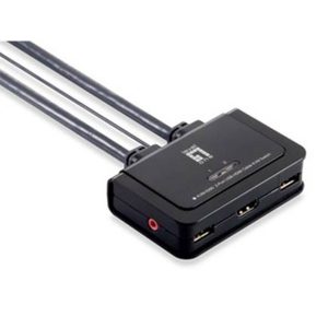 LEVELONE KVM SWITCH HDMI/USB 1xUSER/2xPCS (CABOS INCLUIDOS)