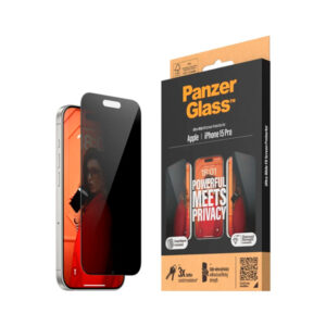 PANZERGLASS APPLE IPHONE 15 PRO 6.1″ ULTRA WIDE FIT WITH APPLICATOR PRIVACY
