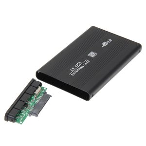 PORT CAIXA HDD 2.5″ SATA USB3.0 ALUMINIO BLACK