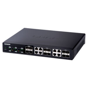 QNAP SWITCH 12X 10GBPS 4 SFP+, 8 SFP+ AND RJ45 COMBO PORT