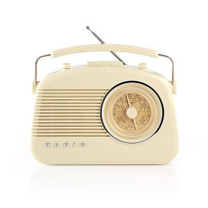 NEDIS RADIO FM 4.5W CARRYING HANDLE IVORY