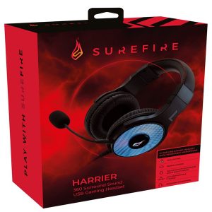 SUREFIRE GAMING HEADSET HARRIER 360 SURROUND 7.1 USB RGB LED PC/ CONSOLA
