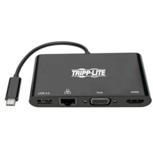 EATON USB-C MULTIPORT ADAPTER – 4K HDMI, VGA, USB-A, GBE, HDCP, BLACK