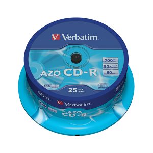 VERBATIM CD-R 52X 700MB 80MIN AZO BOBINE (CAKE) PACK 25