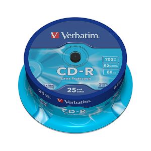 VERBATIM CD-R 52X 700MB 80MIN EXTRA PROT BOBINE (CAKE) PACK 25