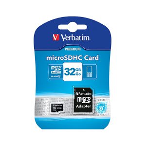 VERBATIM MICRO SDHC 32GB CLASS 10 C/ADAPTADOR