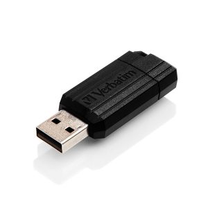 PEN VERBATIM 16GB USB 2.0 PINSTRIPE BLACK